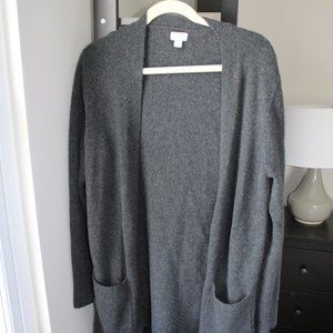 Dark Gray Long Cardigan, Wool Cardigan, JCrew Cardigan